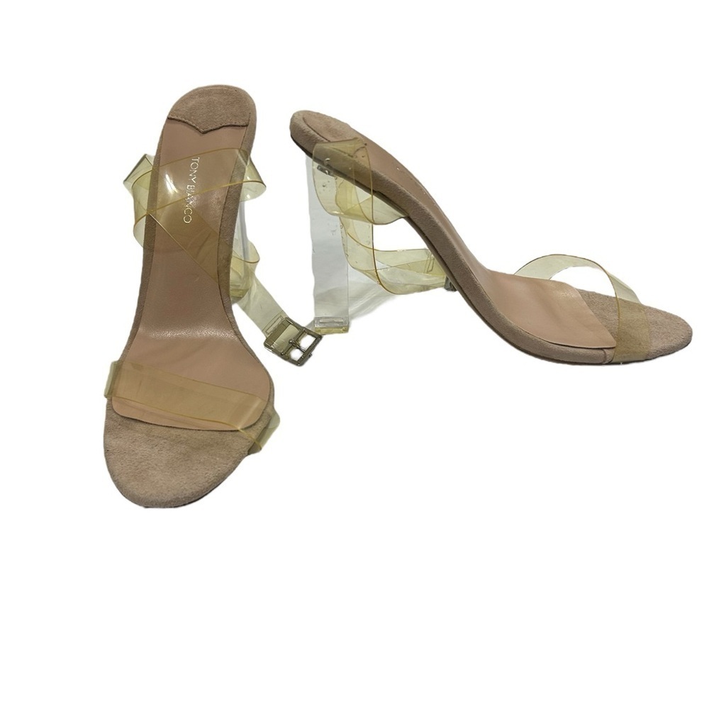 Tony Bianco Women’s Kiki, Strappy Sandals-Vinyl/Blush, Size 8.5M Clear Heel